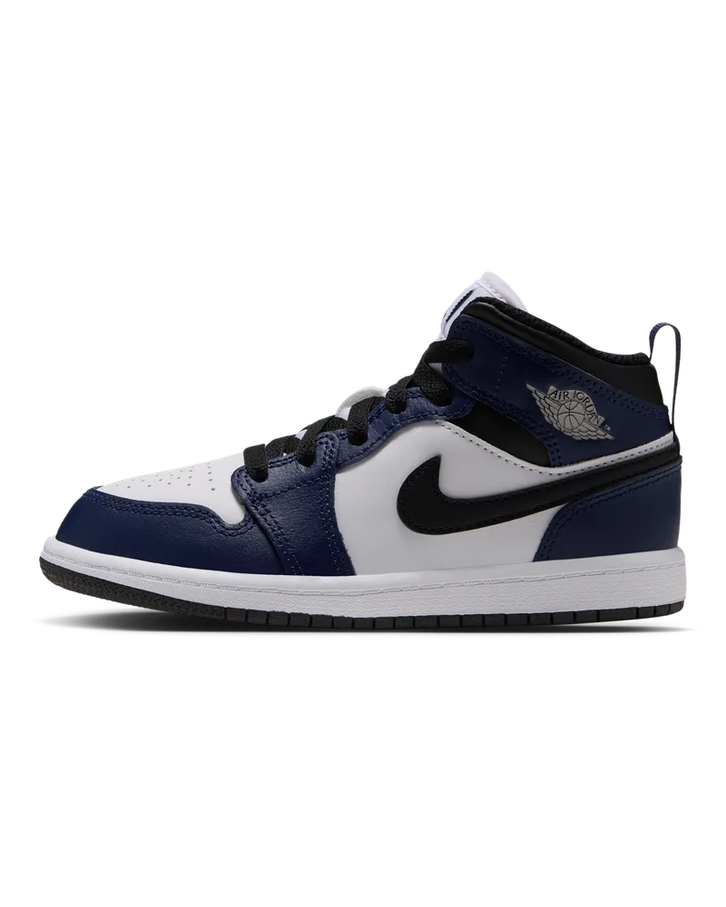 Jordan 1 Mid Schuh für jüngere Kinder - Weiß Weiß