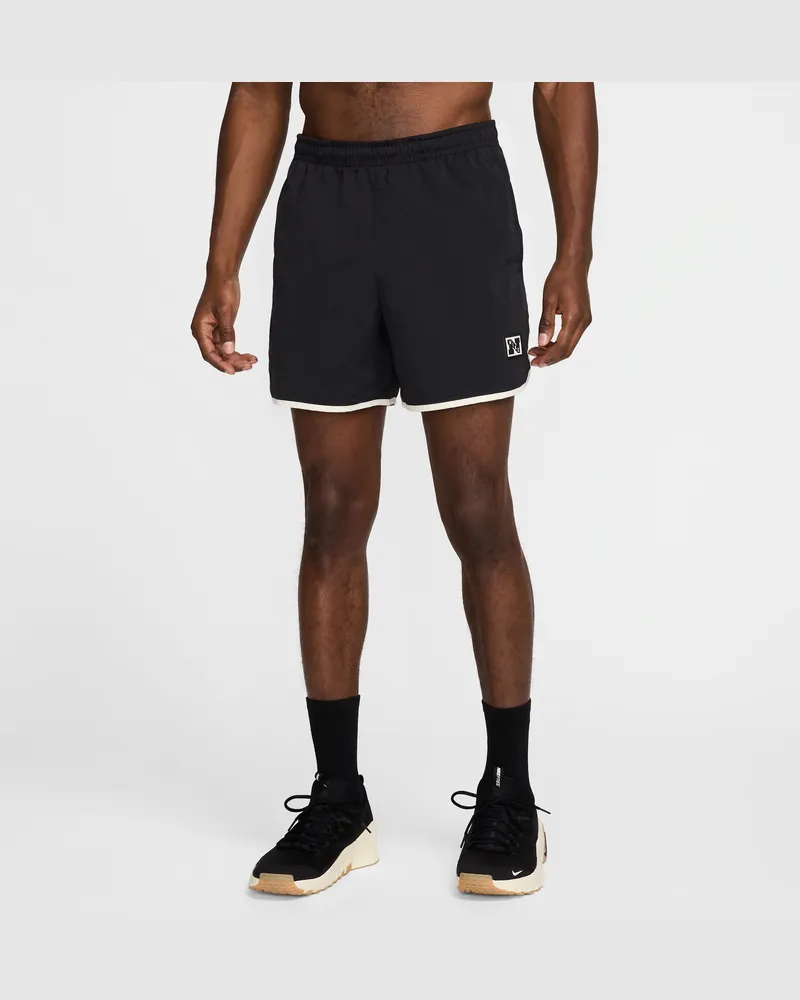 Nike Gym Heritage Dri-FIT-Trainingsshorts ohne Futter (ca. 13 cm) (Herren) - Schwarz Schwarz