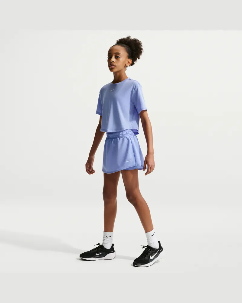 Nike One Dri-FIT-Skort mit hohem Bund (ältere Kinder, Mädchen) - Lila Lila