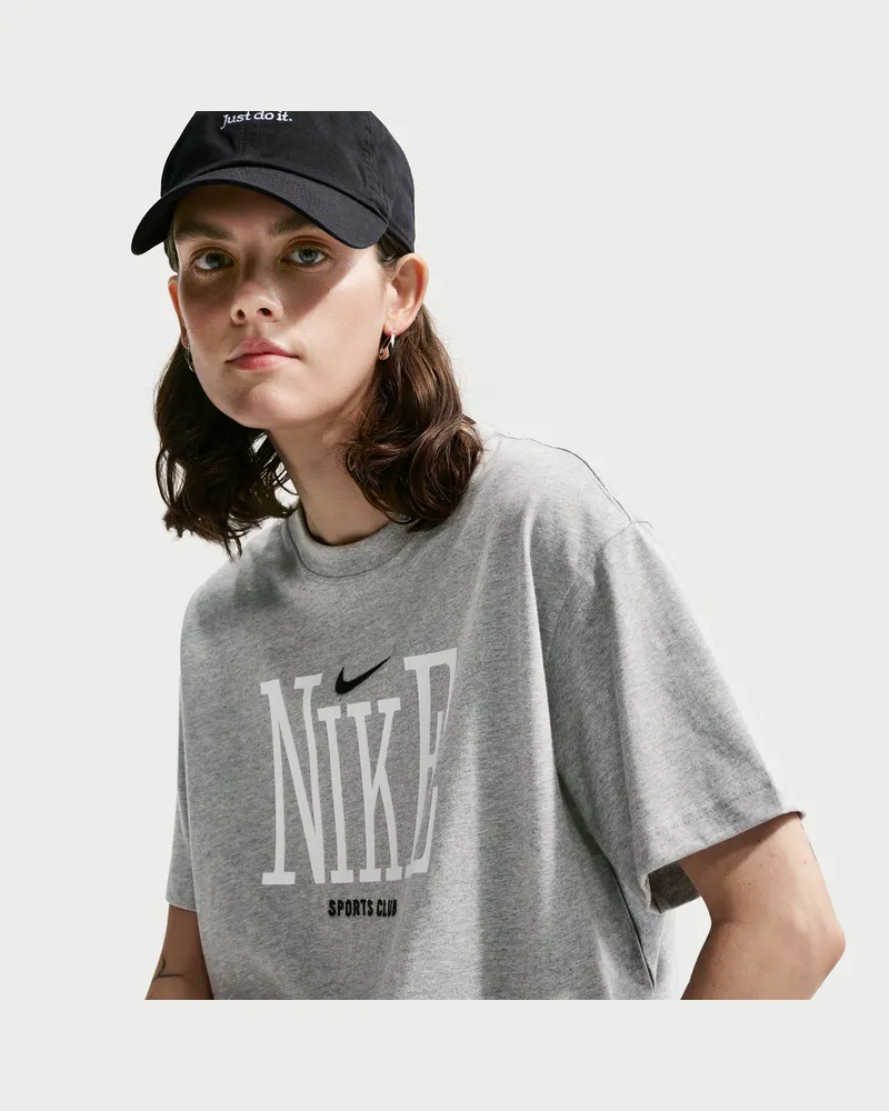 Nike Classic Oversize-T-Shirt (Damen) - Grau Grau