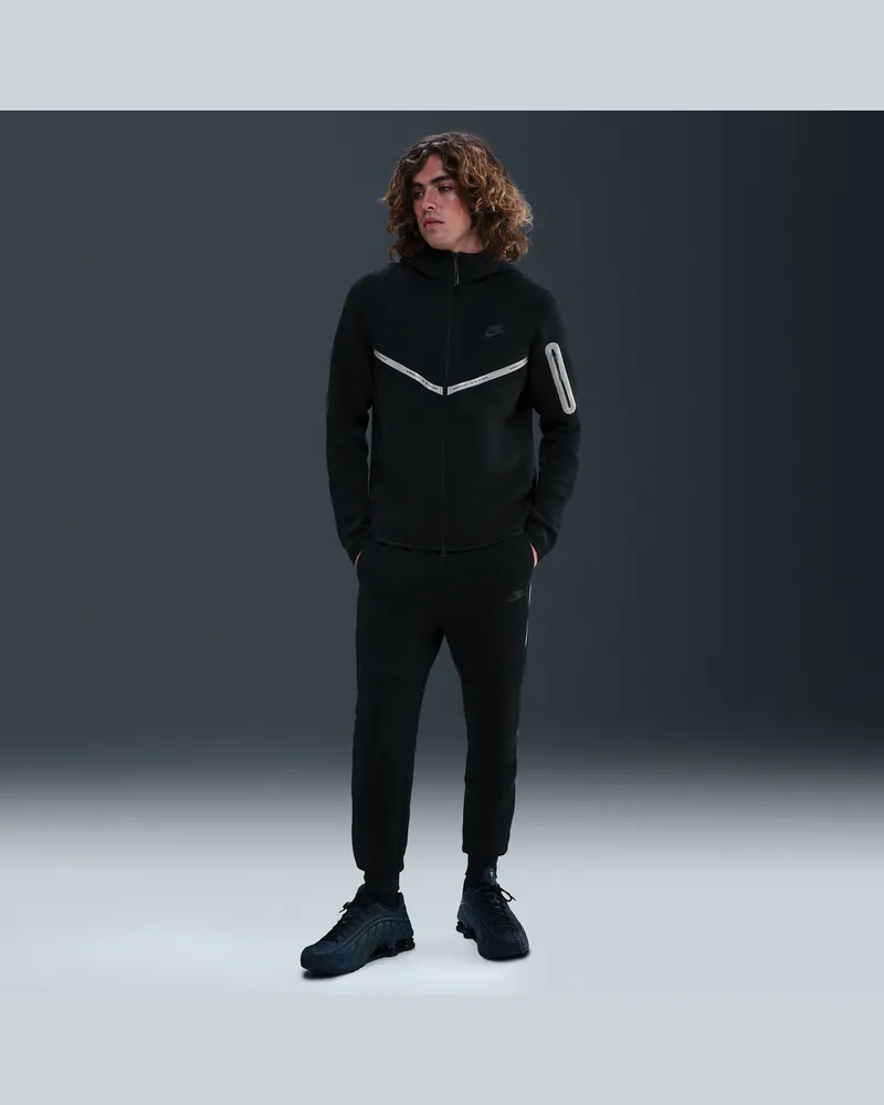 Nike Tech Fleece-Jogger mit reflektierenden Akzenten (Herren) - Schwarz Schwarz