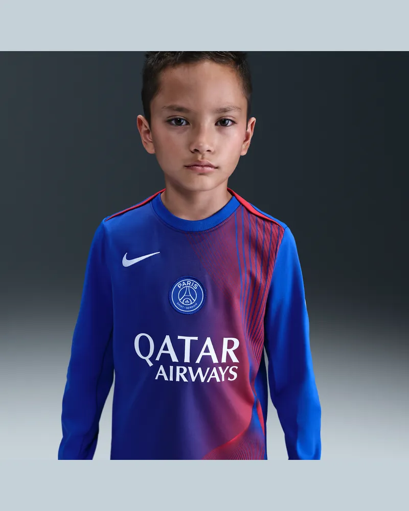 Nike Paris Saint-Germain Academy Pro Third  Dri-FIT Total 90 Pre-Match-Fußball-Longsleeve (ältere Kinder) - Blau Blau