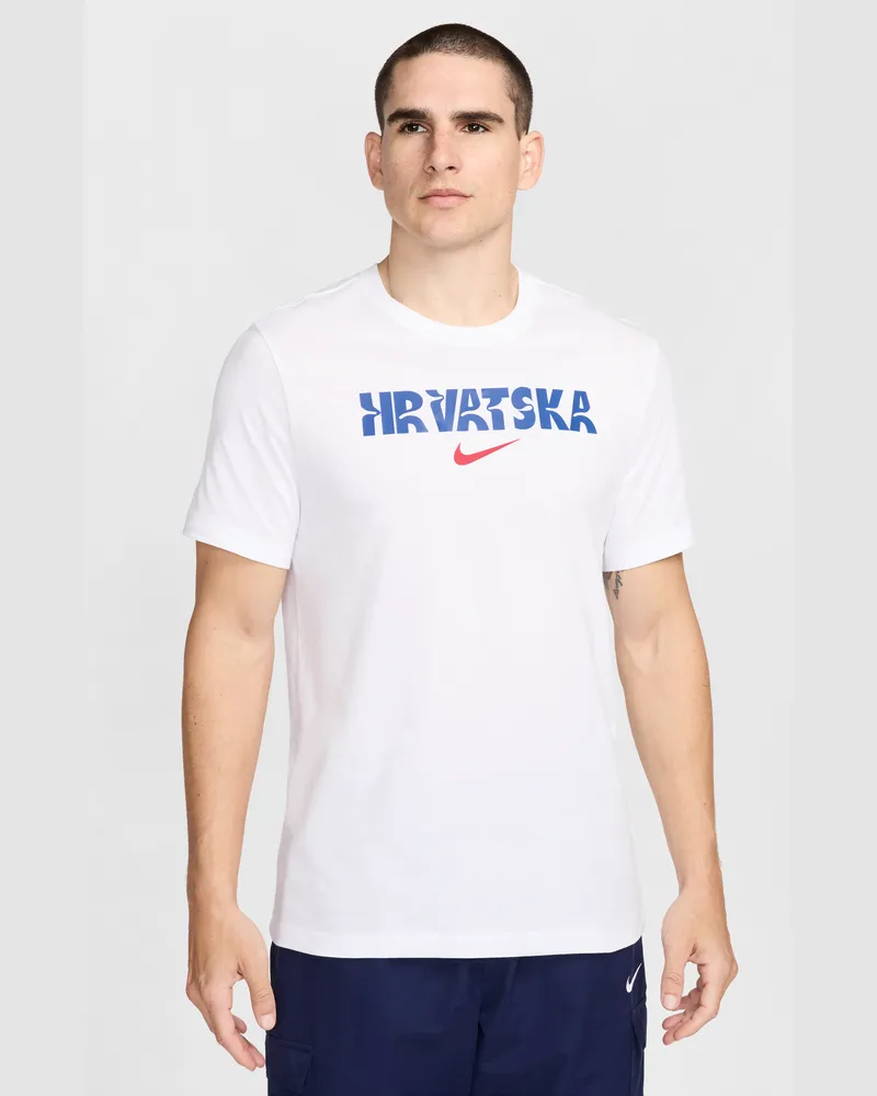 Nike Kroatien Crest  Fußball-T-Shirt für Herren - Weiß Weiß