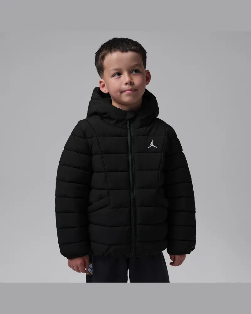 Jordan Active mittelschwere Puffer-Jacke (kleine Kinder) - Schwarz Schwarz