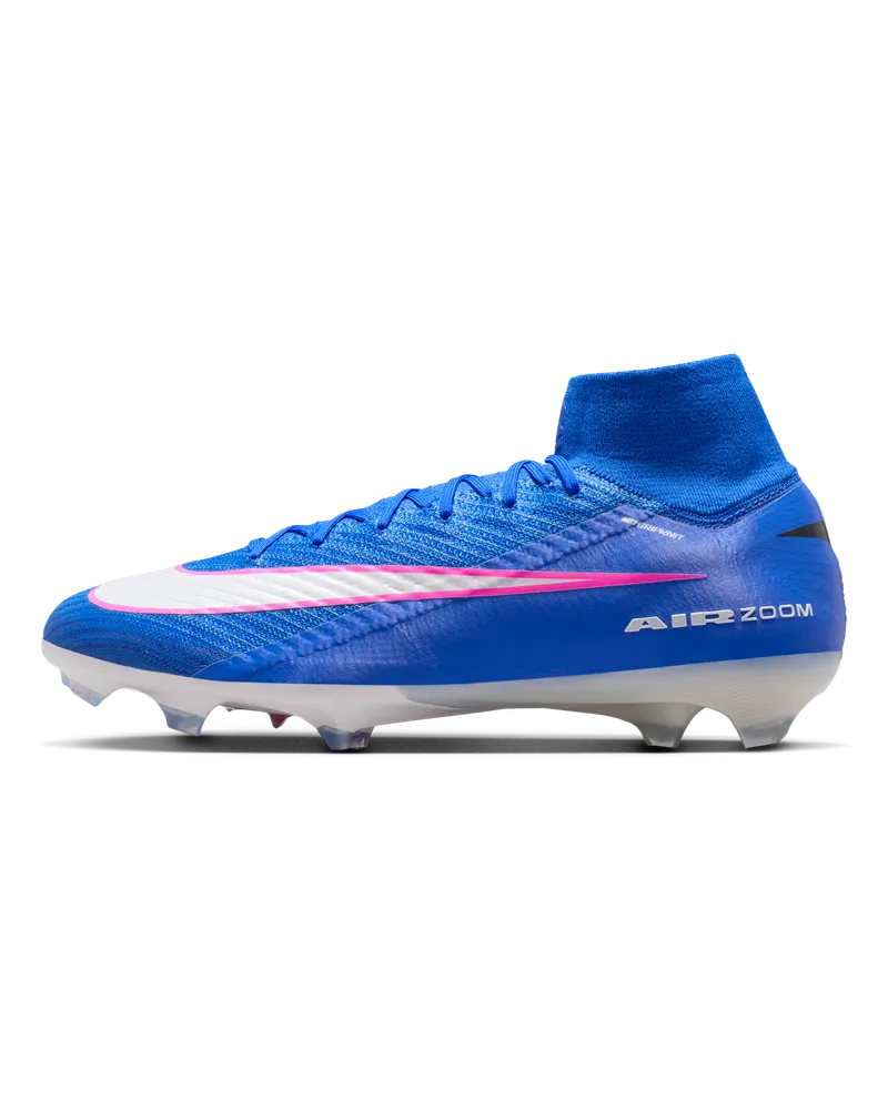 Nike Mercurial Superfly 10 Elite FG High-Top-Fußballschuh für normalen Rasen - Blau Blau
