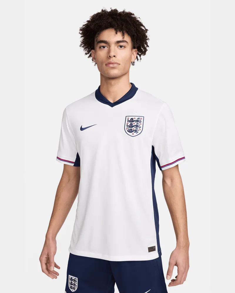 Nike England (Men's Team) 2024/25 Stadium Home  Replica Fußballtrikot mit Dri-FIT-Technologie für Herren - Weiß Weiß