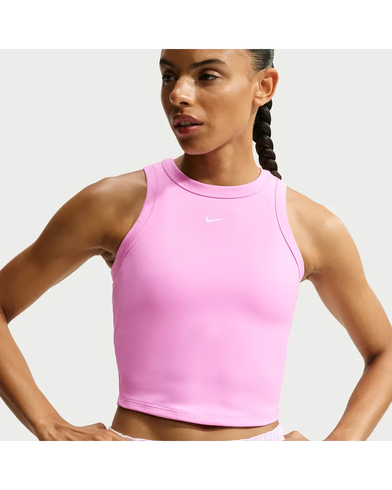 Nike One Fitted Dri-FIT Kurztanktop für Damen - Pink Pink