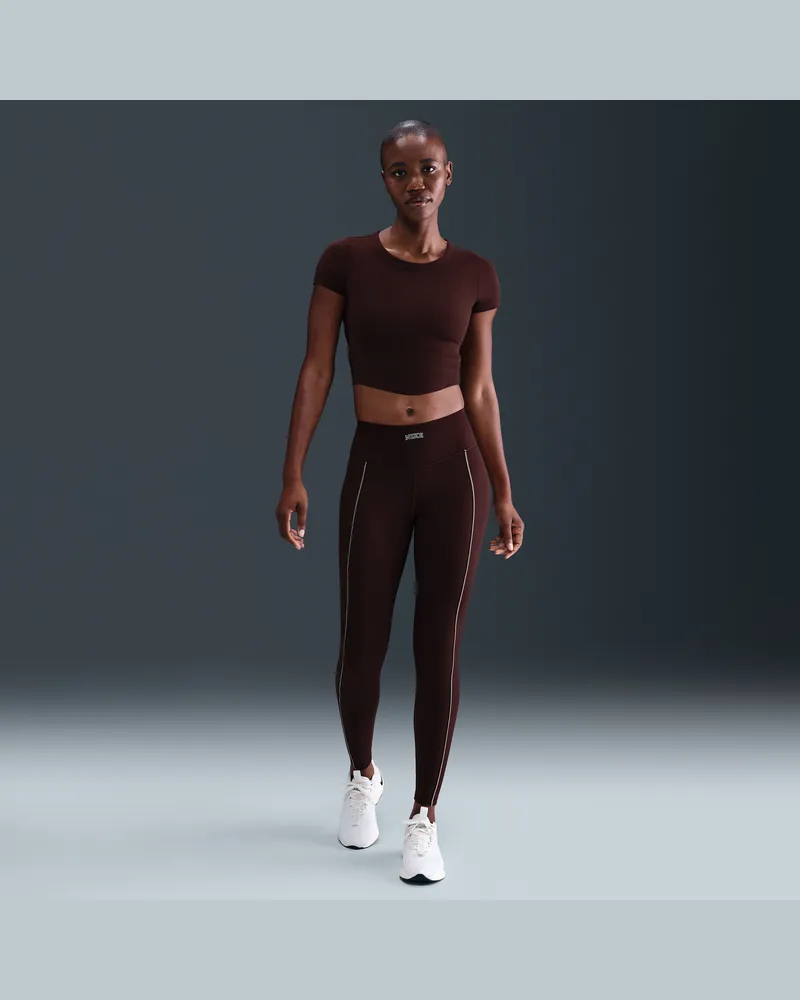 Nike One Leggings in voller Länge mit hohem Bund für Damen - Rot Rot