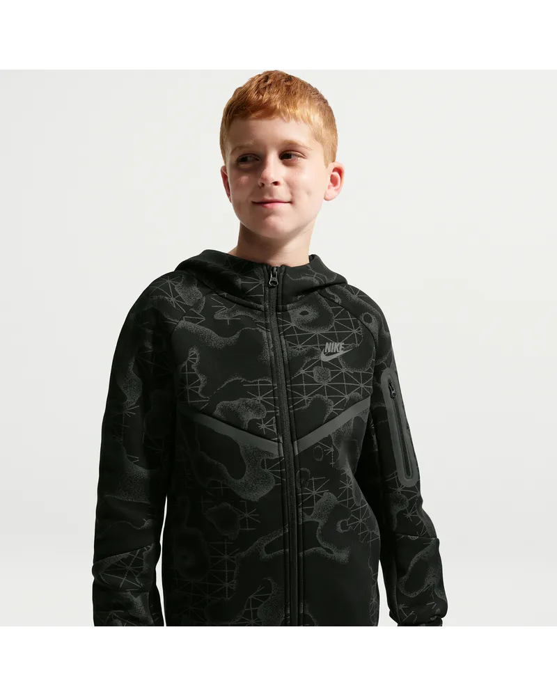 Nike Tech Fleece Kapuzenjacke (ältere Kinder, Jungen) - Schwarz Schwarz