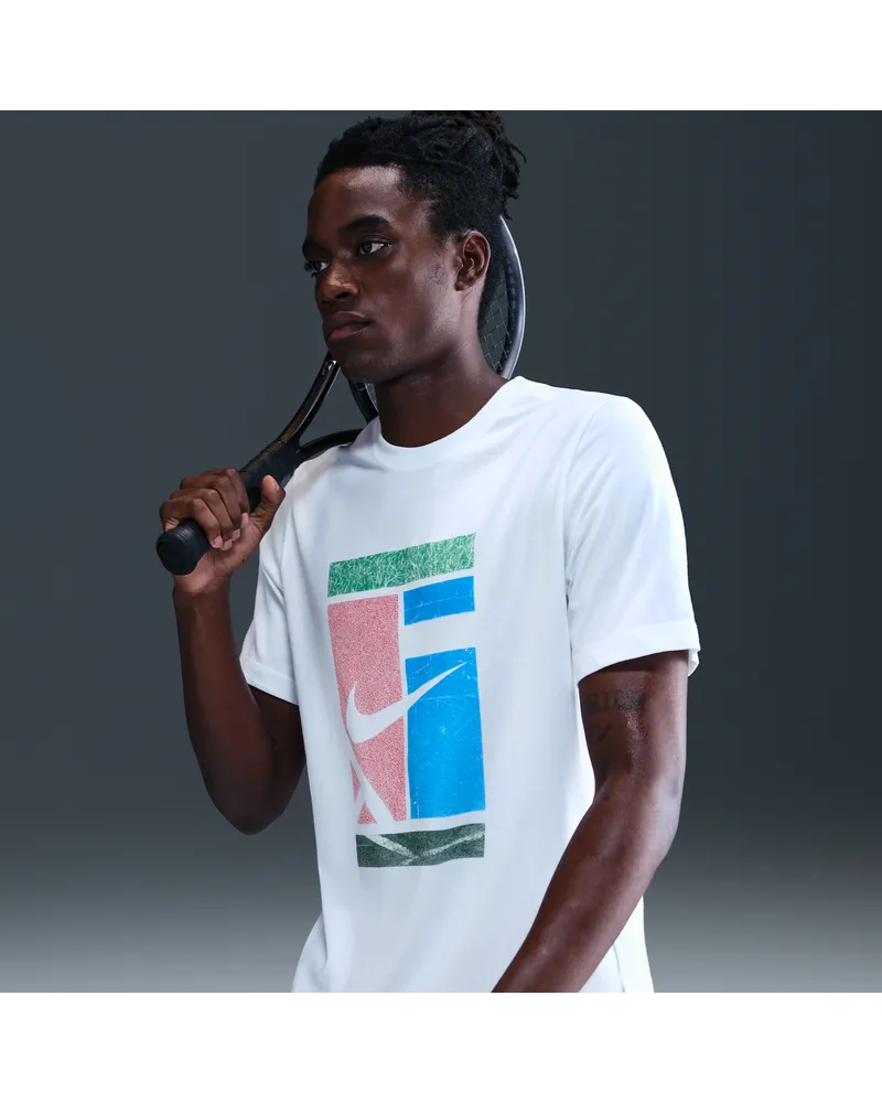 Nike Court Dri-FIT T-Shirt (Herren) - Weiß Weiß