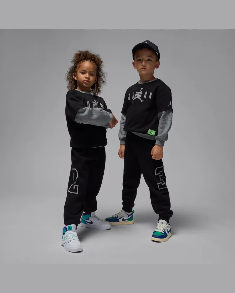 Jordan Future Flight zweiteiliges Set mit Sweatshirt (jüngere Kinder) - Schwarz Schwarz