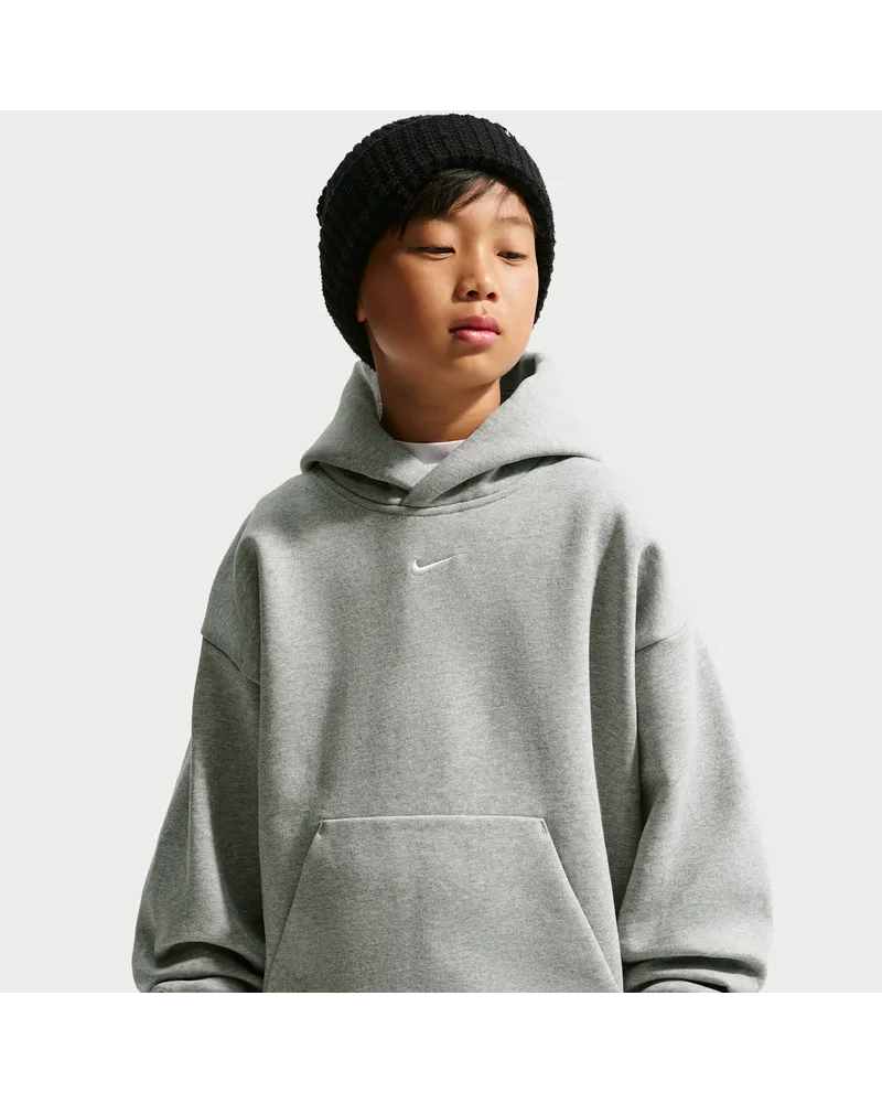 Nike Solo Swoosh Fleece-Hoodie (ältere Kinder) - Grau Grau