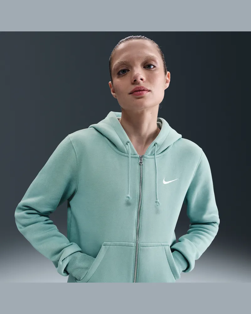 Nike Sportswear Phoenix Oversize-Fleece-Hoodie mit durchgehendem Reißverschluss (Damen) - Grün Grün