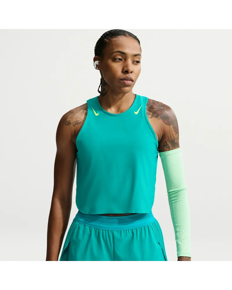 Nike AeroSwift Dri-FIT-ADV-Lauf-Tanktop im Crop-Design für Damen - Grün Grün