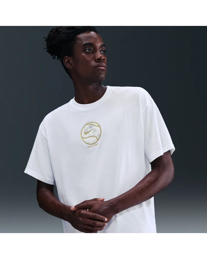 Nike Court Dri-FIT Max90-T-Shirt (Herren) - Weiß Weiß