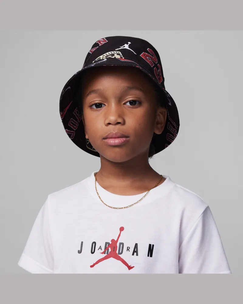 Jordan Icons Bucket Hat für ältere Kinder - Schwarz Schwarz