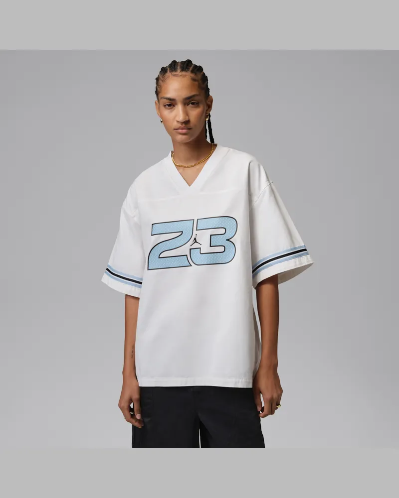 Jordan Flight Top aus gewebtem Jersey (Damen) - Weiß Weiß