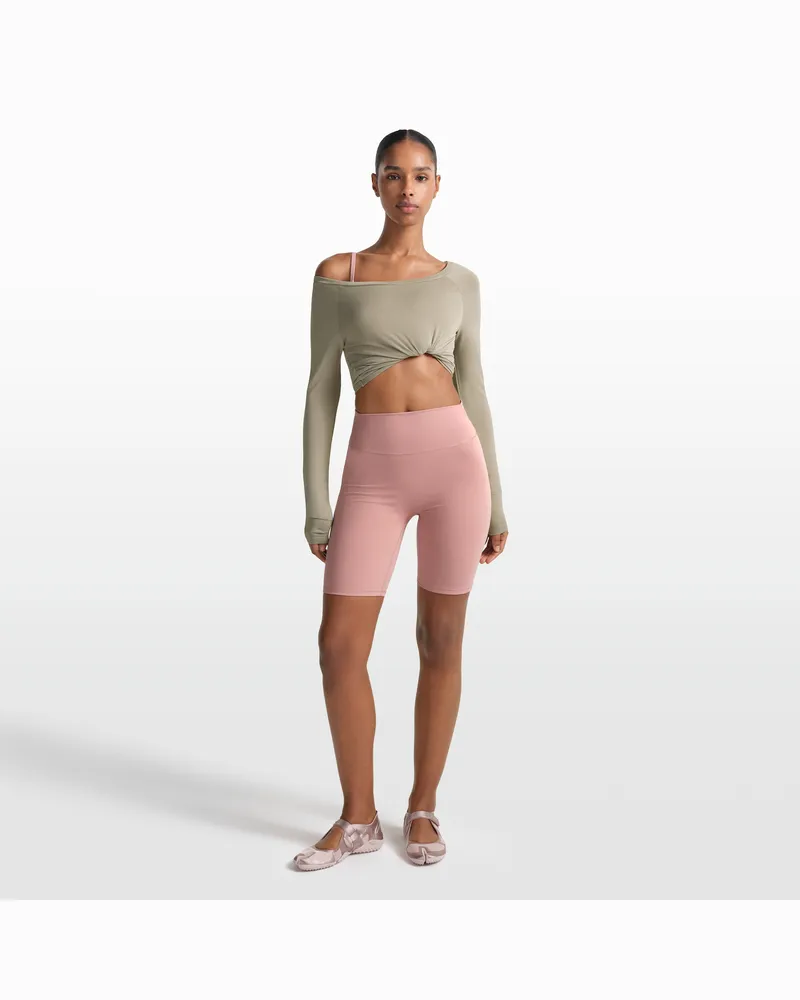 Nike SKIMS Matte Damen-Bike-Shorts mit hohem Taillenbund (ca. 18 cm) - Pink Pink