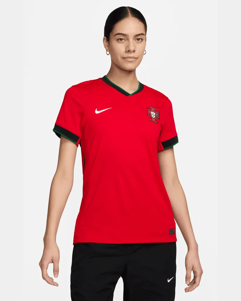 Nike Portugal (Men's Team) 2024/25 Stadium Home  Replica Fußballtrikot mit Dri-FIT-Technologie für Damen - Rot Rot