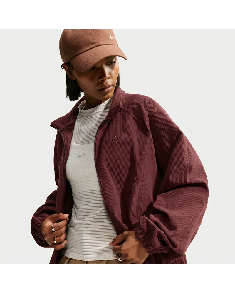 Nike Oversize-Track-Jacket aus Cord (Damen) - Lila Lila