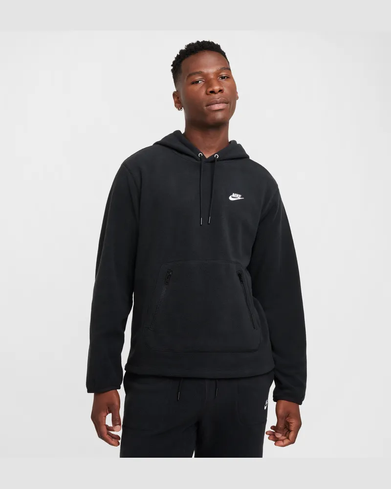 Nike Club winterfester Hoodie (Herren) - Schwarz Schwarz