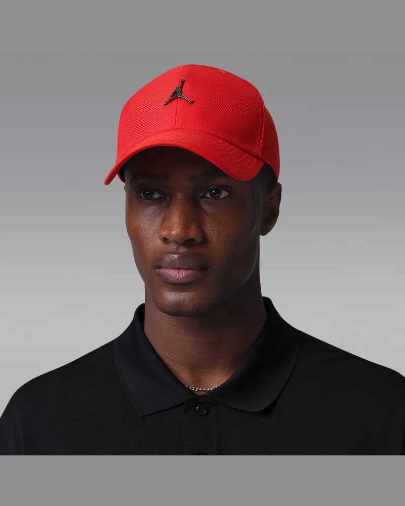 Jordan Rise strukturierte Cap mit Jumpman aus Metall - Rot Rot