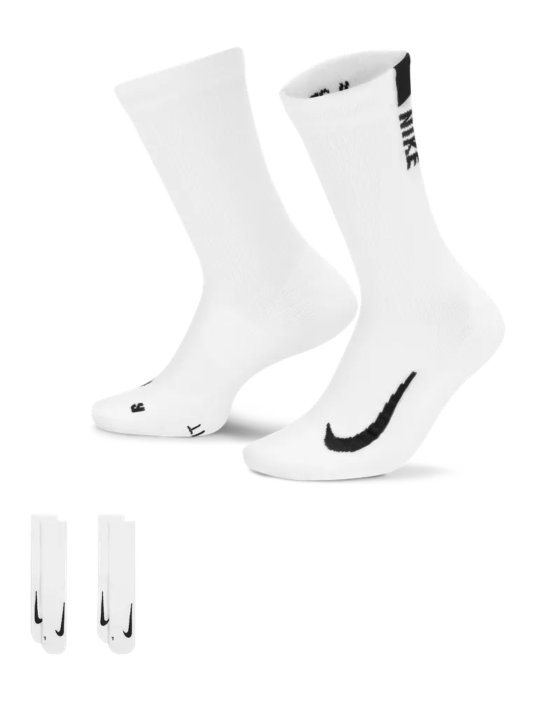 Nike Multiplier Crew-Socken (2 Paar) - Weiß Weiß