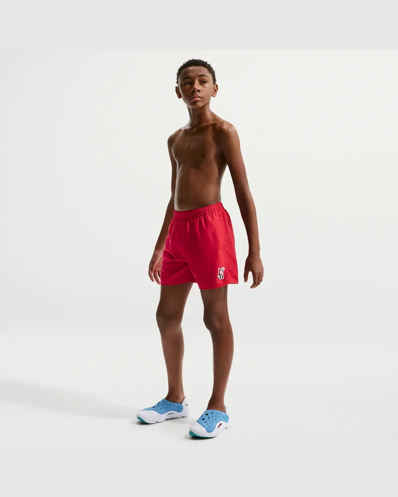 Nike Swim Breaker Volley-Shorts mit integriertem Slip (jüngere Kinder, Jungen, ca. 10 cm) - Rot Rot
