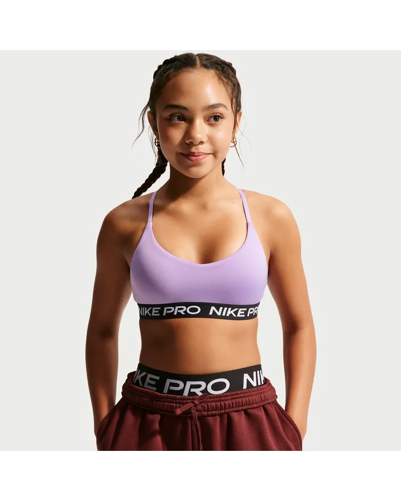 Nike Pro Indy Sport-BH (ältere Kinder, Mädchen) - Lila Lila