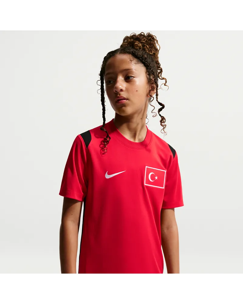 Nike Türkei 2026 Academy Pro  Dri-FIT Kurzarm-Fußballoberteil für ältere Kinder - Rot Rot