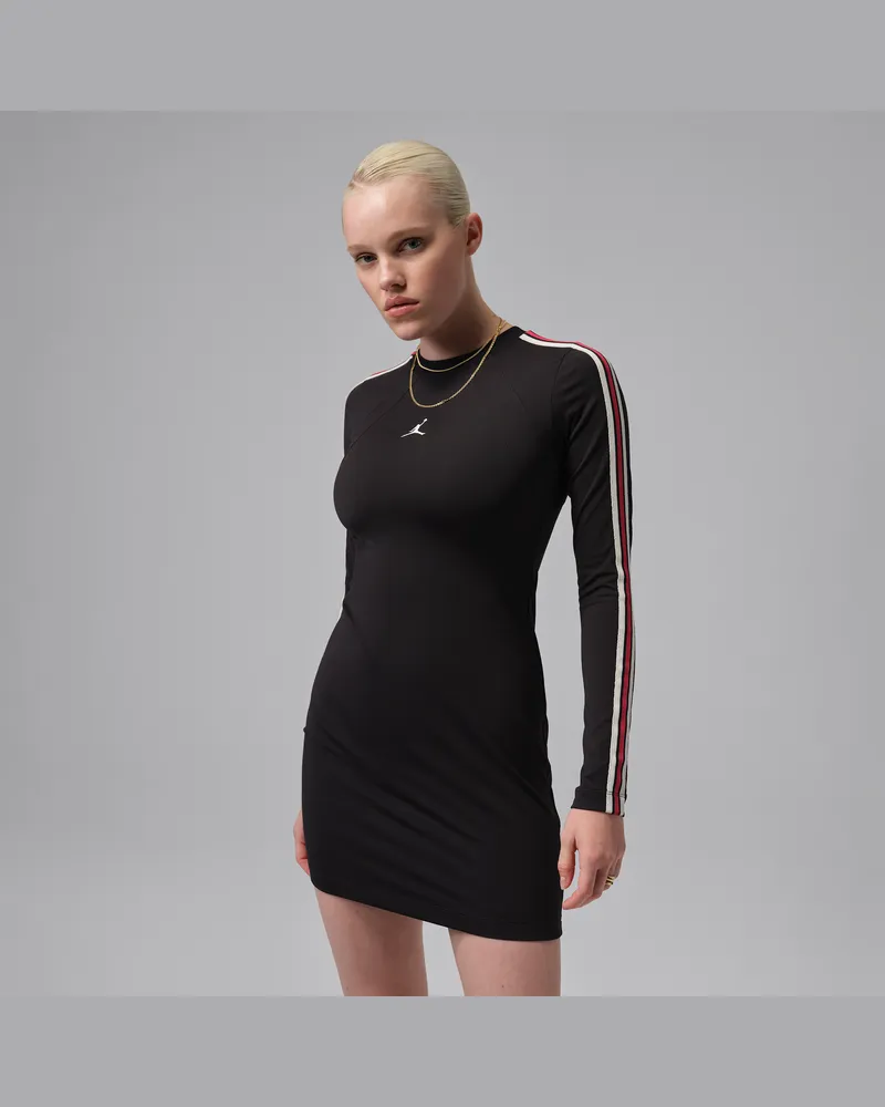 Jordan Brooklyn Langarmkleid (Damen) - Schwarz Schwarz