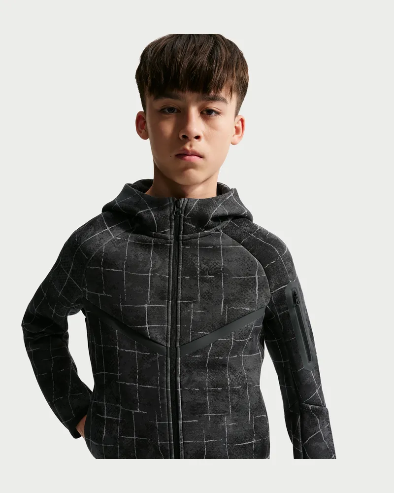 Nike Tech Fleece Kapuzenjacke für ältere Kinder (Jungen) - Grau Grau
