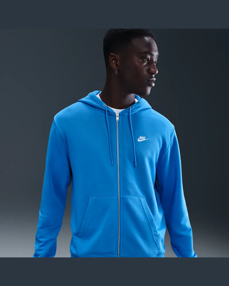 Nike Club Kapuzenjacke aus French Terry (Herren) - Blau Blau