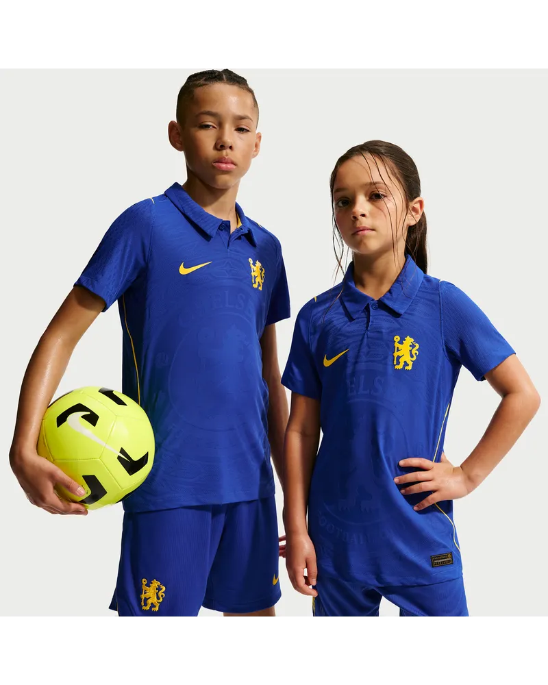Nike FC Chelsea 2026/27 Match Home  Aero-FIT authentisches Fußballtrikot (ältere Kinder) - Blau Blau