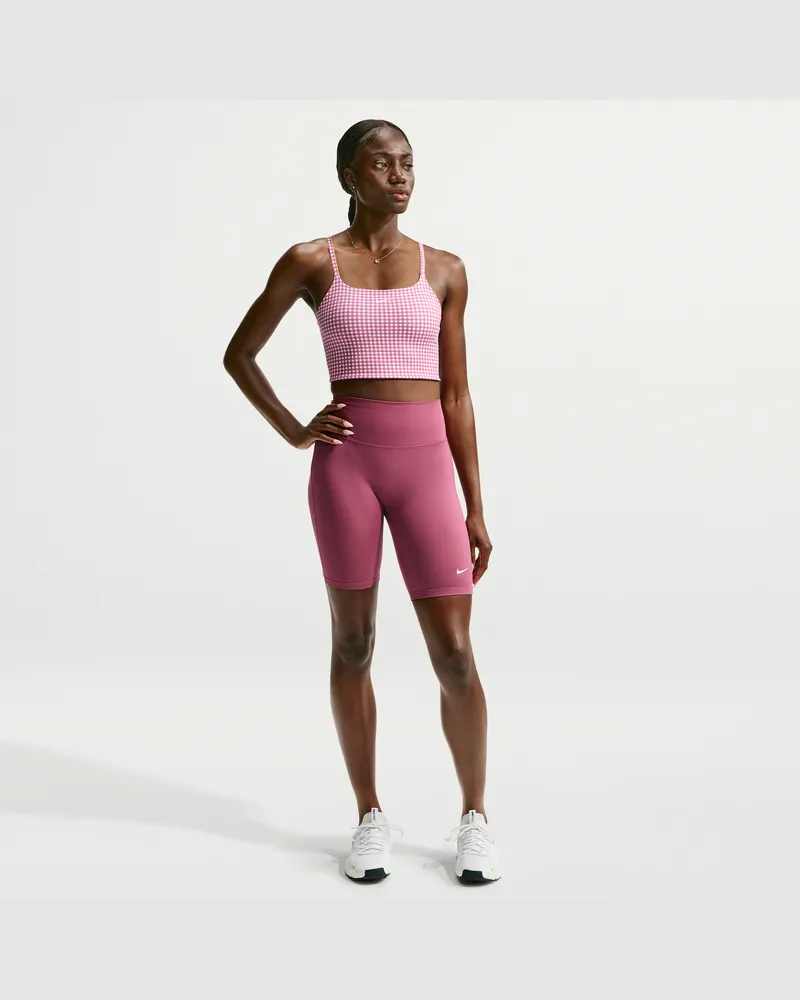 Nike One Bike Shorts mit hohem Taillenbund für Damen (ca. 20,5 cm) - Rot Rot