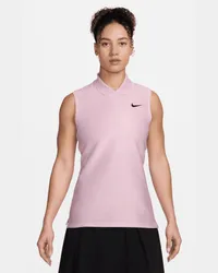 Nike Victory Dri-FIT Ärmellos-Golf-Poloshirt für Damen - Pink Pink