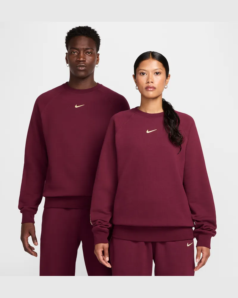 Nike NOCTA CS Fleece-Pullover mit Rundhalsausschnitt (Herren) - Rot Rot