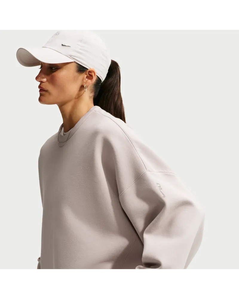 Nike 24.7 ImpossiblySoft Oversize-Rundhalsshirt mit Dri-FIT-Technologie (Damen) - Braun Braun