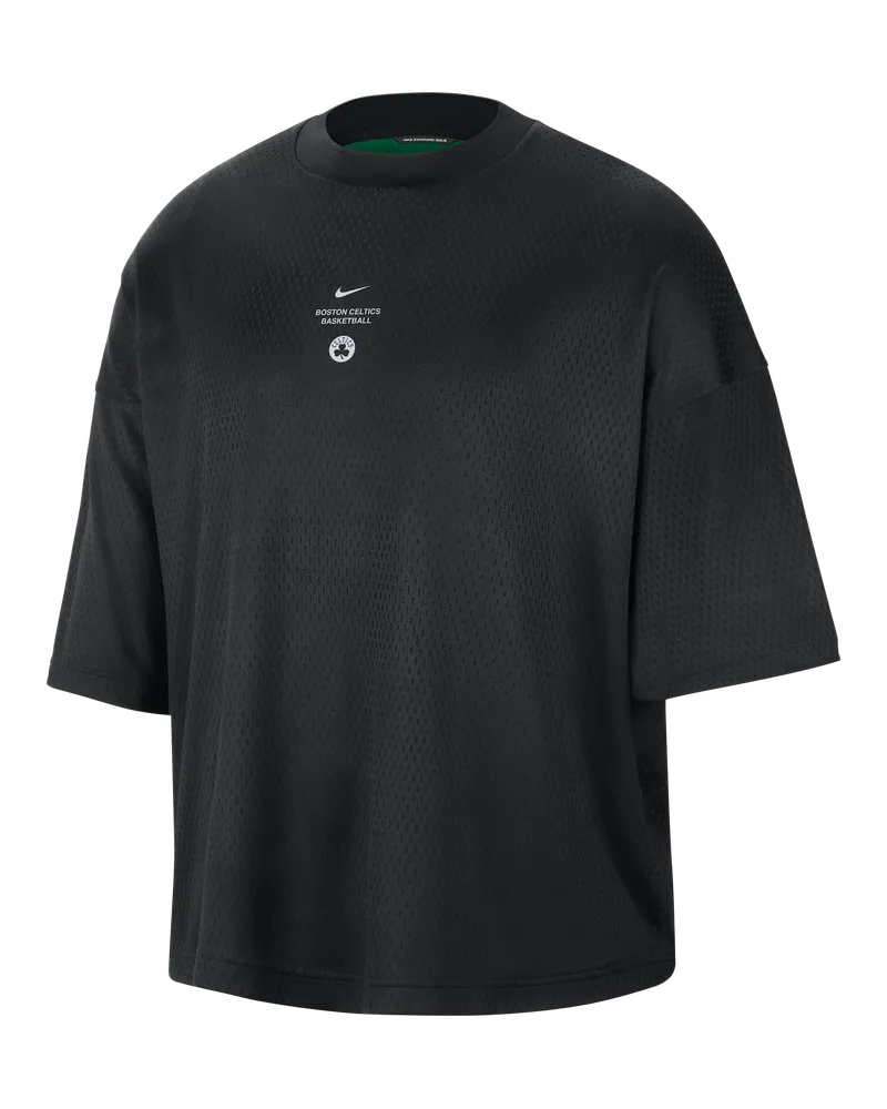 Nike Boston Celtics Standard Issue Kurzarm-Basketball-Oberteil (Herren) - Schwarz Schwarz