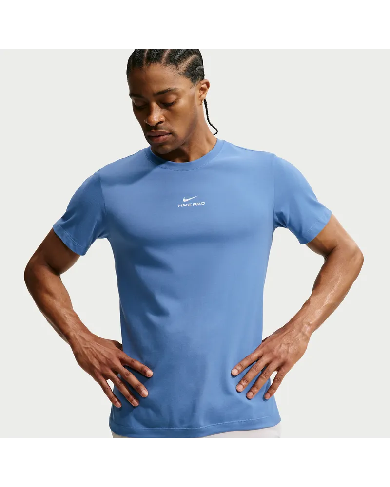 Nike Pro Dri-FIT T-Shirt (Herren) - Blau Blau