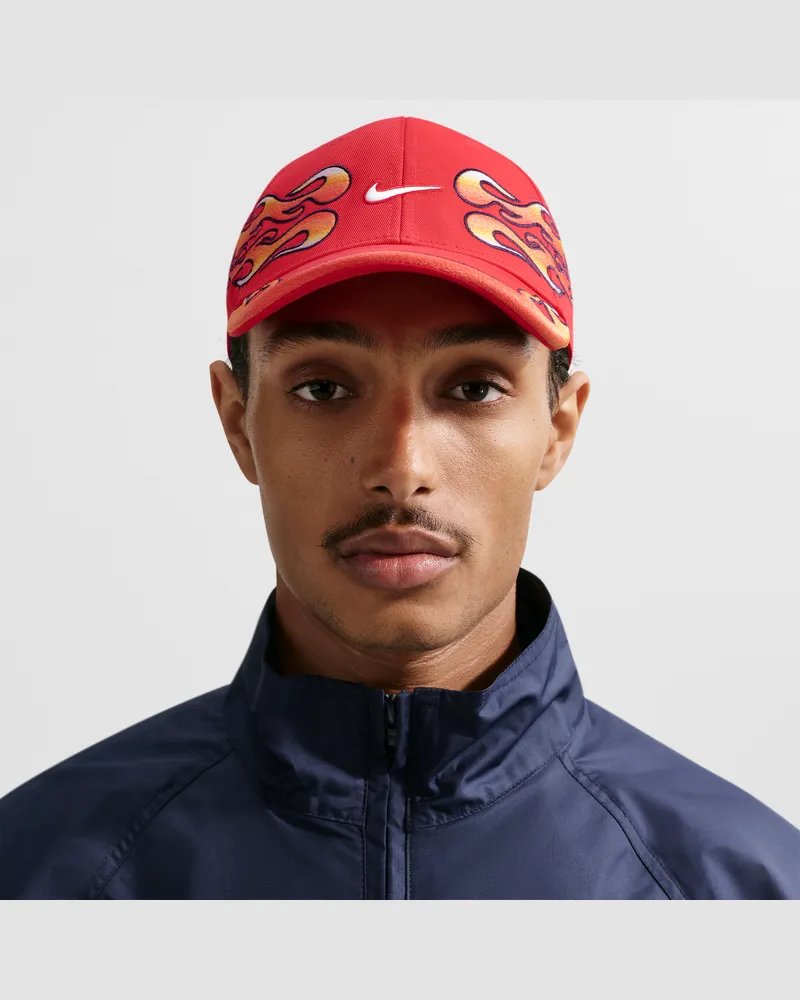 Nike Club strukturierte OG Flame Cap - Rot Rot