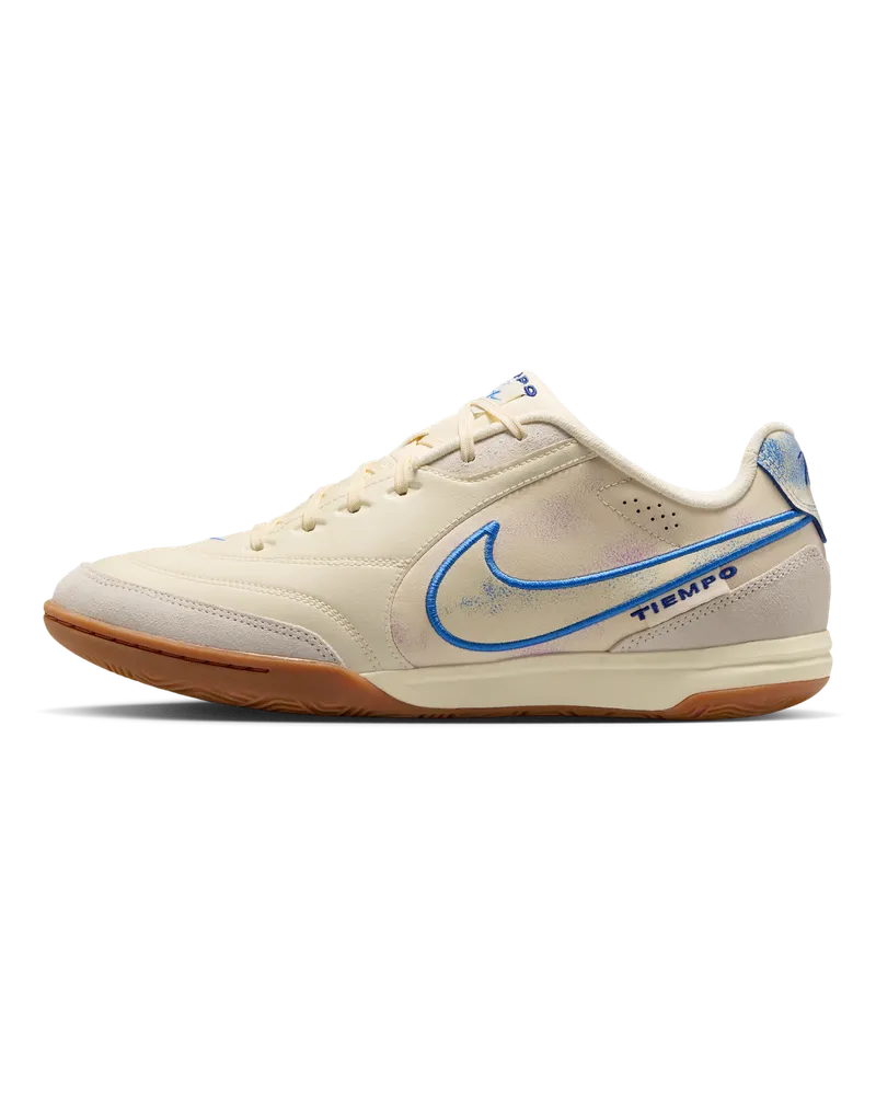 Nike Tiempo Streetgato PRM Low-Top-Fußballschuh für Hallen- und Hartplätze - Weiß Weiß