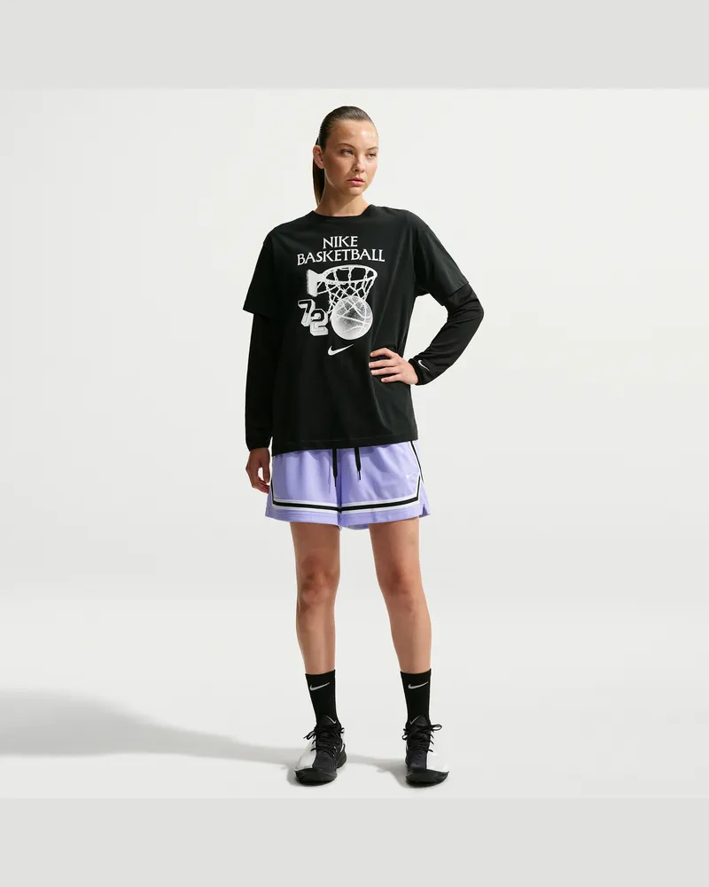 Nike Crossover Basketballshorts mit Dri-Fit-Technologie (ca. 13 cm) (Damen) - Lila Lila