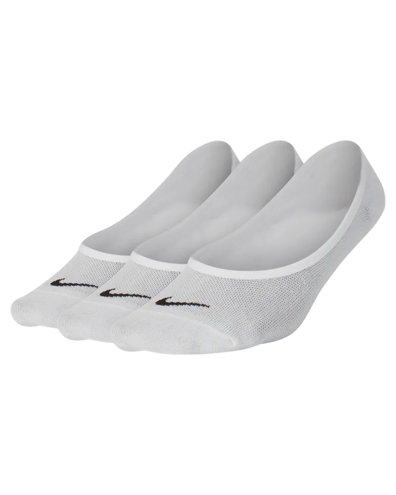 Nike Everyday Lightweight Trainings-Footie-Socken für Damen (3 Paar) - Weiß Weiß