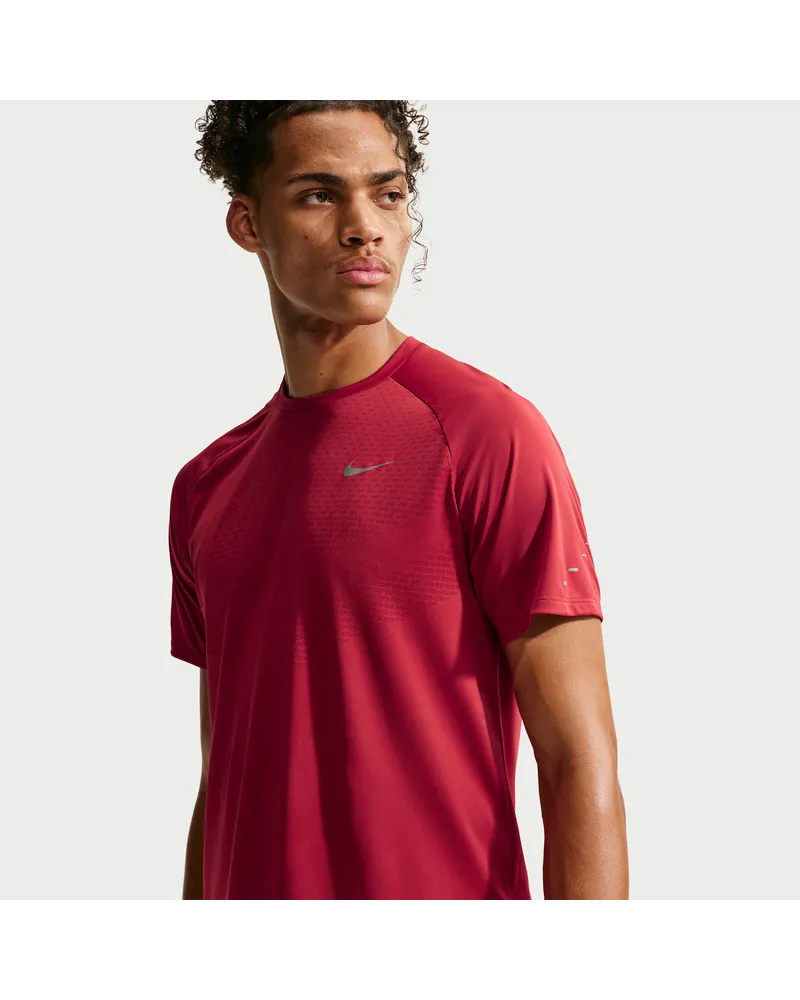 Nike Stride Dri-FIT ADV Kurzarm-Laufoberteil (Herren) - Rot Rot