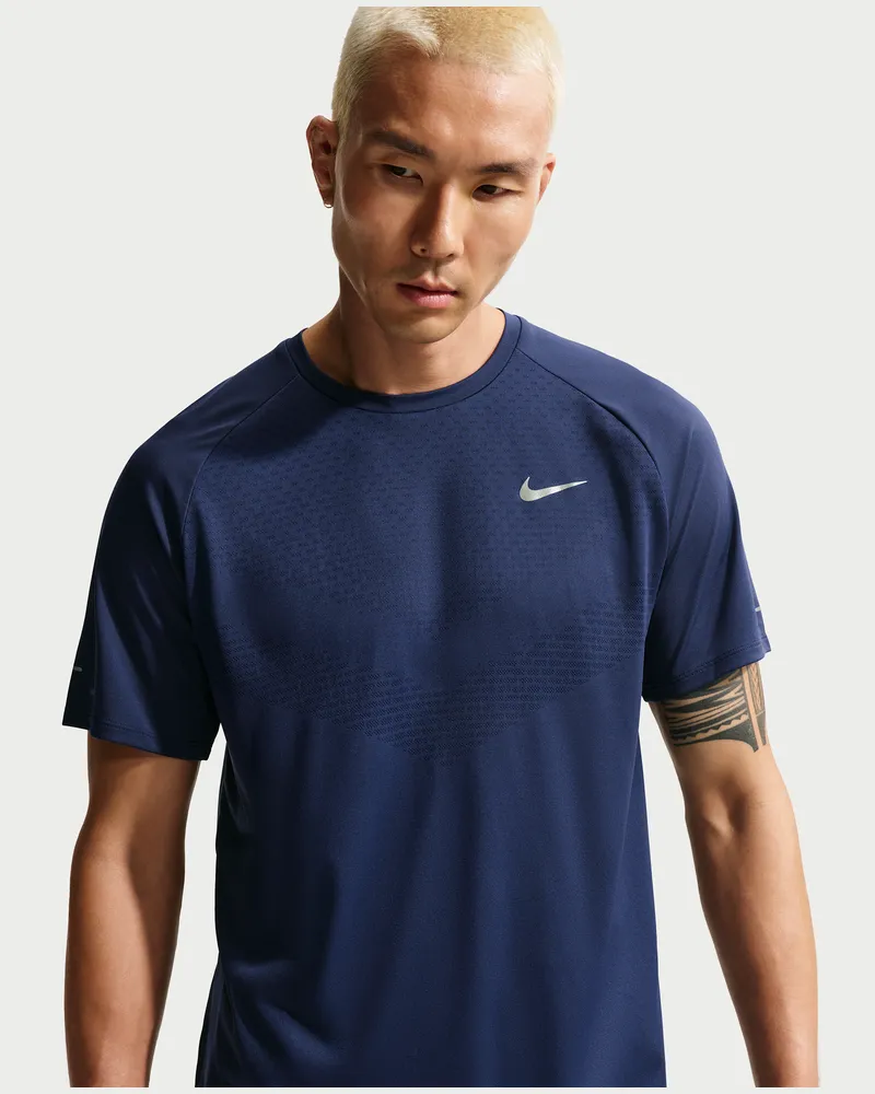 Nike Stride Dri-FIT ADV Kurzarm-Laufoberteil (Herren) - Blau Blau