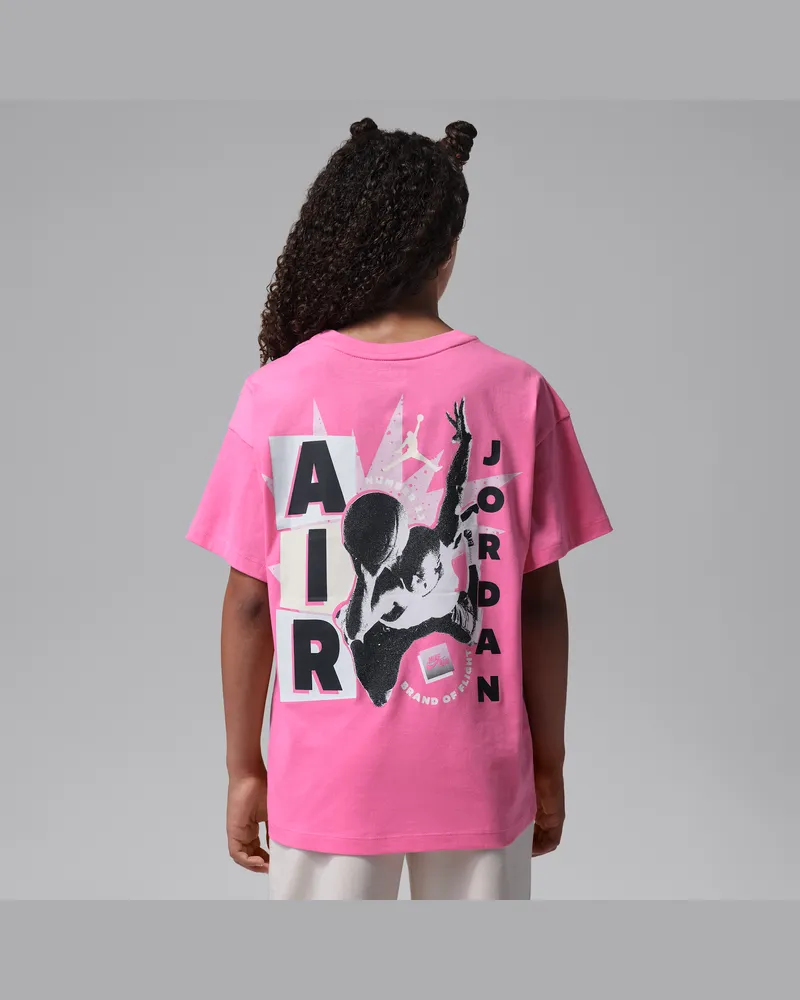 Jordan Geo Burst Flight T-Shirt (ältere Kinder) - Pink Pink
