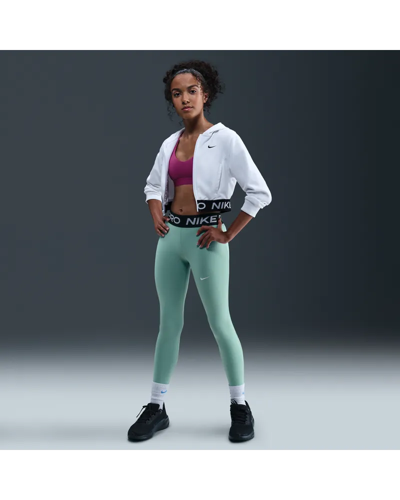 Nike Pro Leggings mit mittelhohem Bund (Mädchen) - Grün Grün