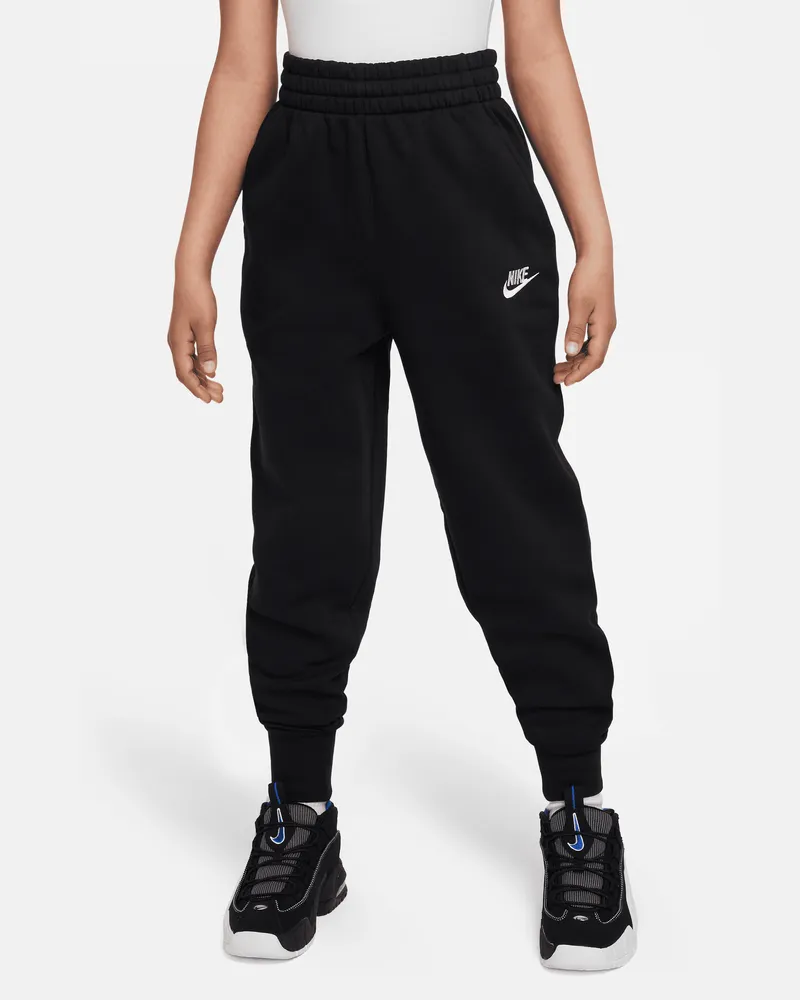 Nike Sportswear Club Fleece passgenaue Hose mit hohem Taillenbund für ältere Kinder (Mädchen) - Schwarz Schwarz