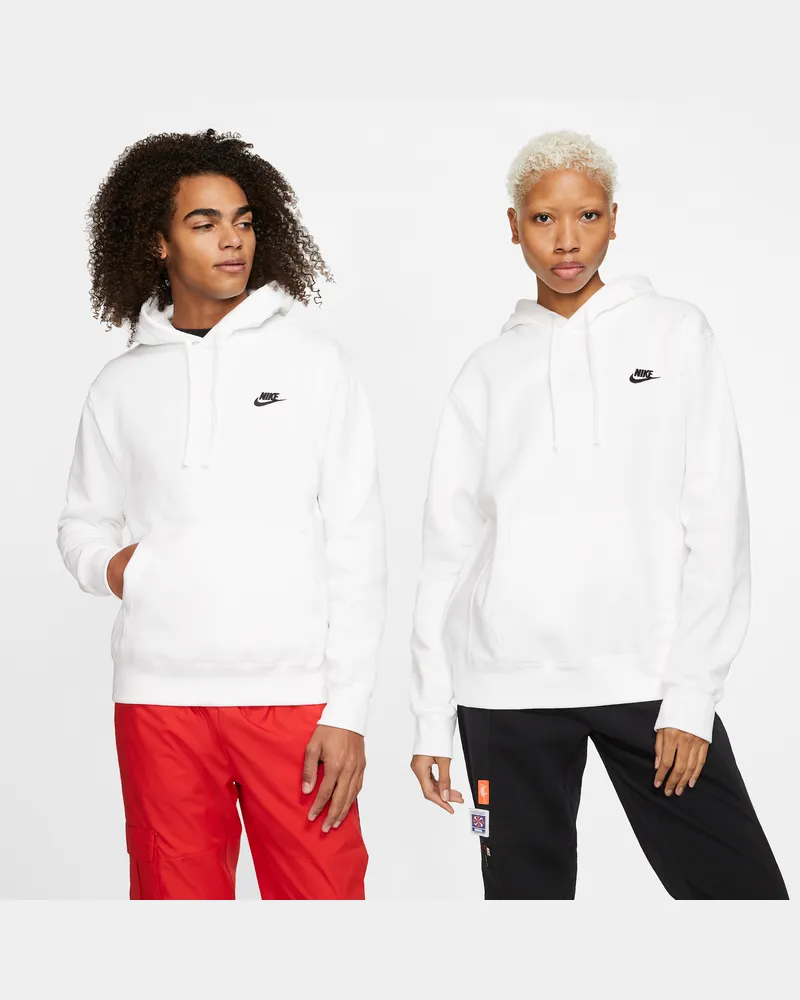 Nike Club Fleece Hoodie - Weiß Weiß
